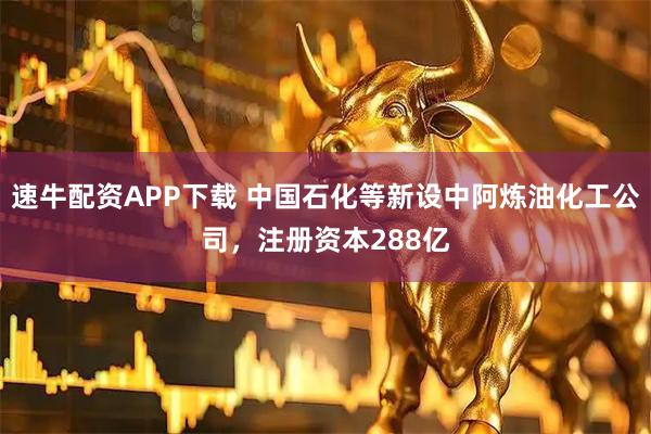 速牛配资APP下载 中国石化等新设中阿炼油化工公司，注册资本288亿